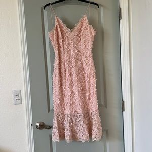 Gorgeous pink dress with demure flower petals!